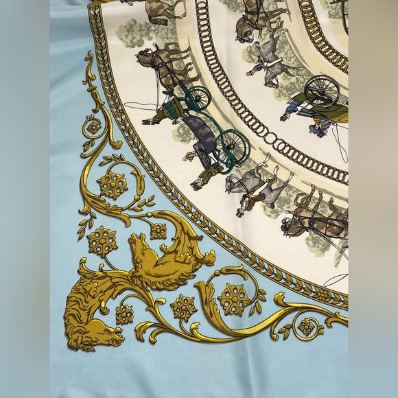 Hermes Vinatge Scarf La Promenade De Longcgamps Carre 90 Ledoux - Picture 9 of 16
